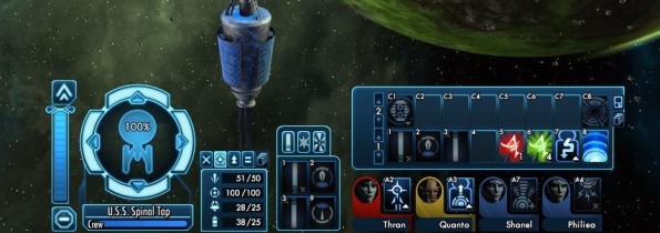 Example of space combat controls