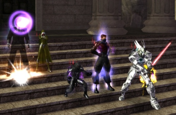 The team after completed Time's Arrow task force - Mister Bob, Nashira, Nightshadow, Lyt, Gunhed Omega and Freak a Nature.